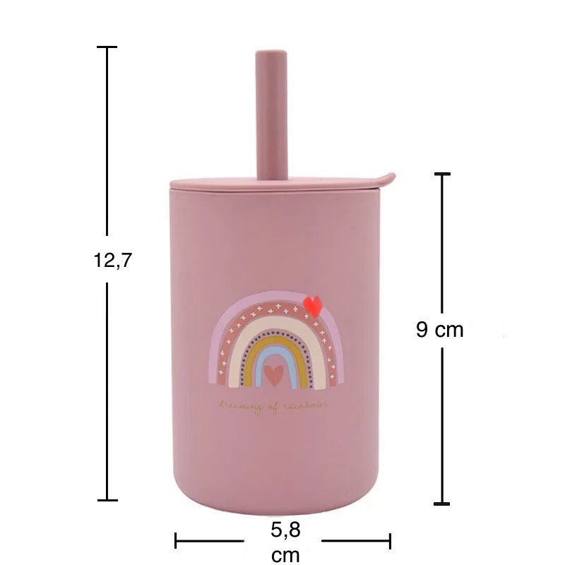 KIDDY szilikon szívószálas ivópohár